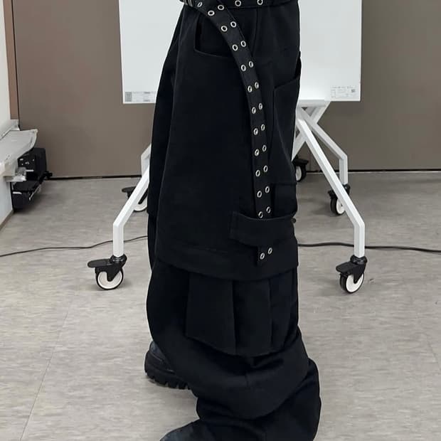 카미엔 타이탄 배기 팬츠 블랙 [2 Size]