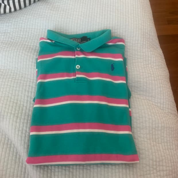 폴로 랄프로렌 90‘s 줄무늬 반팔카라티 100 사이즈