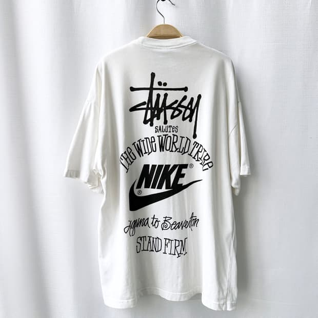 나이키 x 스투시 더 와이드 월드 트라이브 반팔티셔츠 화이트 M(100)