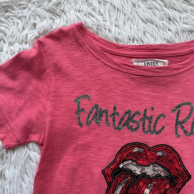 LISTEN HEARTBEST 일본빈티지 y2k 크롭티 빈티지반팔