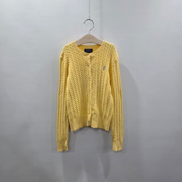 폴로랄프로렌 여아 케이블 니트 가디건 옐로우 M/8/10 