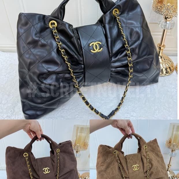 샤넬 리본 보우백 블랙