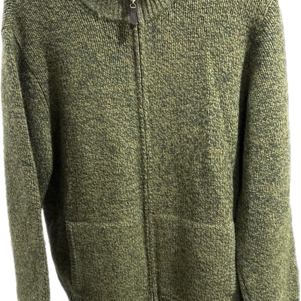 L.L.bean 엘엘빈 램스울 니트 자켓 그린 xl
