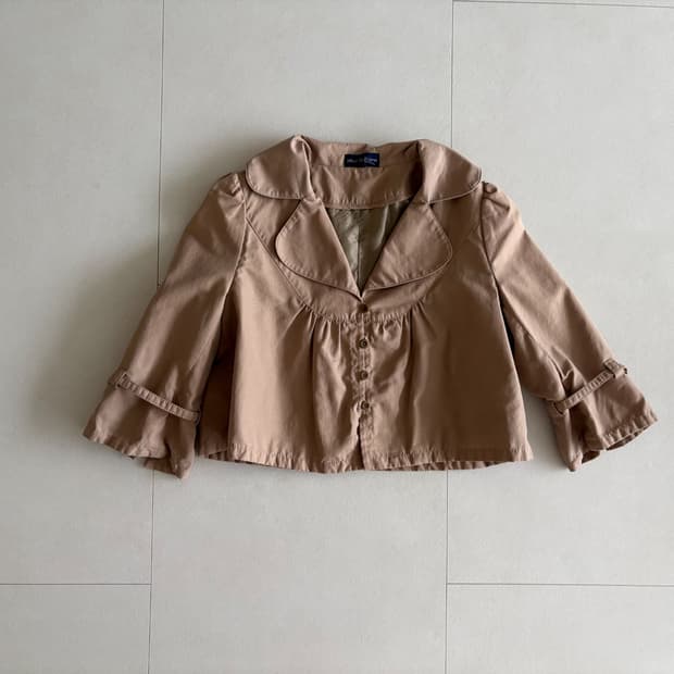 vintage crop trench jacket