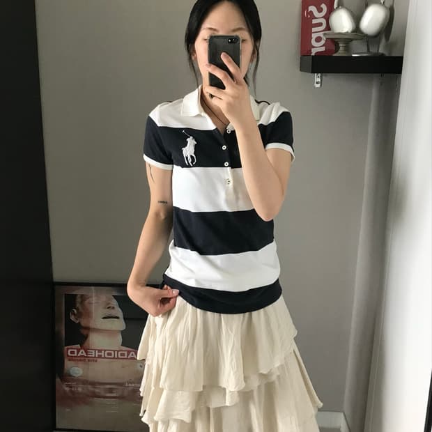 폴로 랄프로렌 빅포니로고 단가라 카라티