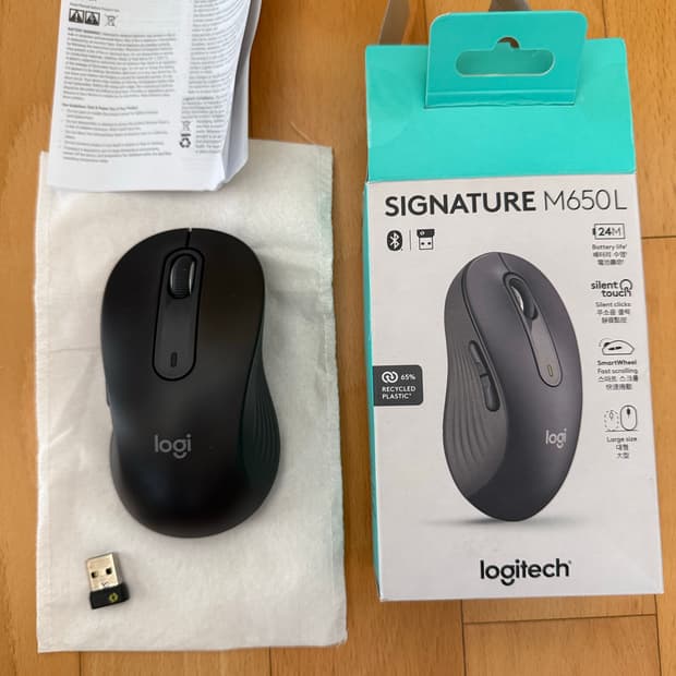 로지텍 로지 시그니처 M650L logitech 마우스 무선 썬더 무소음