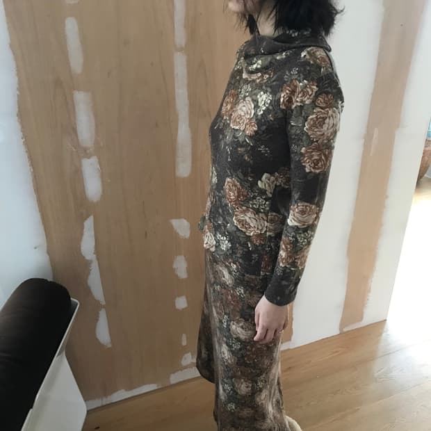  vintage flower pattern skirt