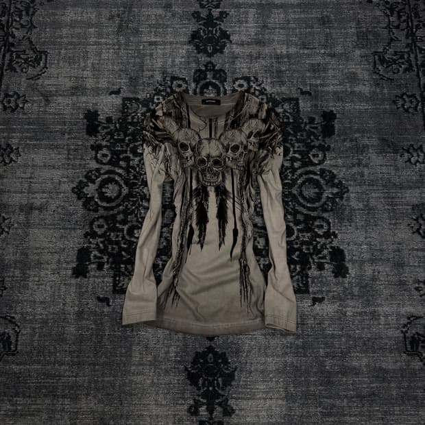 Buckaroo skull layered cut sew