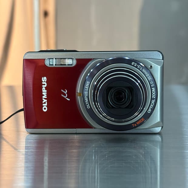 New배터리/한글지원/민트급)올림푸스 뮤7020 레드 빈티지디카