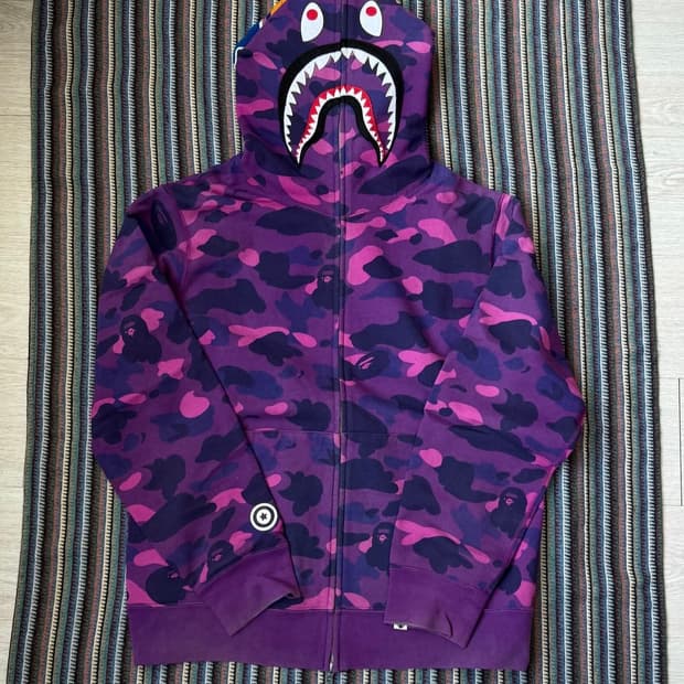 베이프 후드집업 퍼플