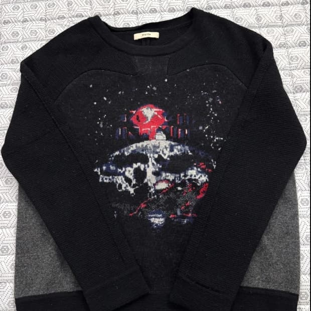 SYSTEM 시스템 블랙/회색 스웨터 90