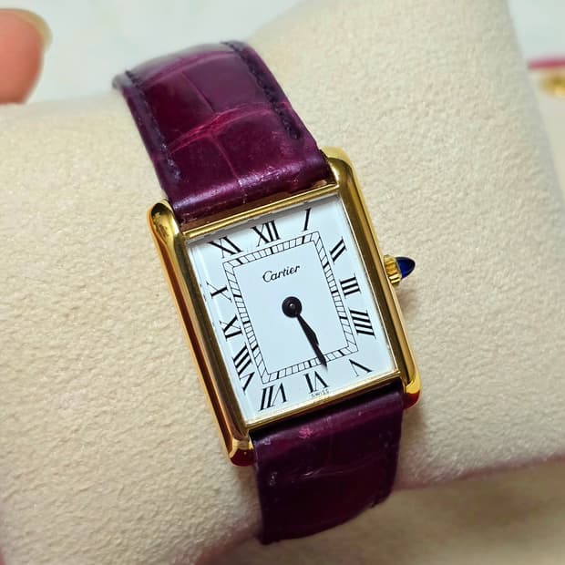 까르띠에탱크머스트시계 L사이즈 정품 