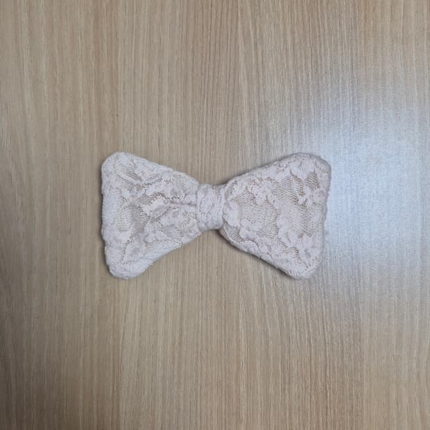 리즈리사 리본브로치 사몬핑크칼라