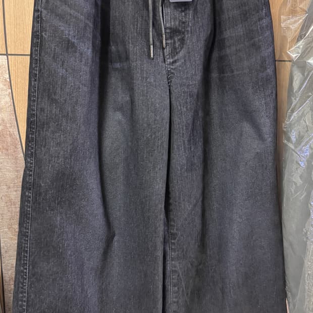 준지 25fw 슬럽벨벳 데님 와이드 팬츠 44