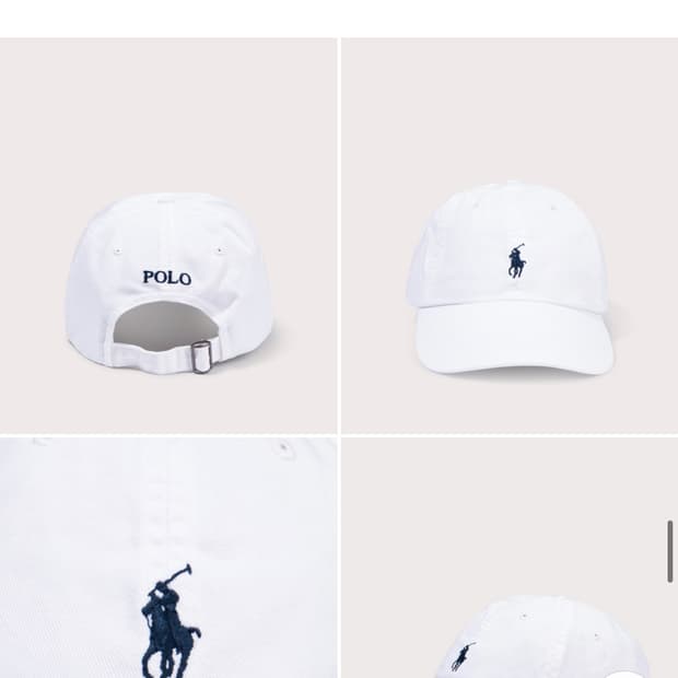 정품) 폴로 모자 화이트 (네이비포니)