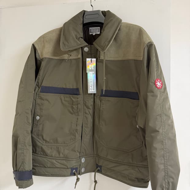 카브엠트 레더 숄더 봄버 자켓 카키 L size