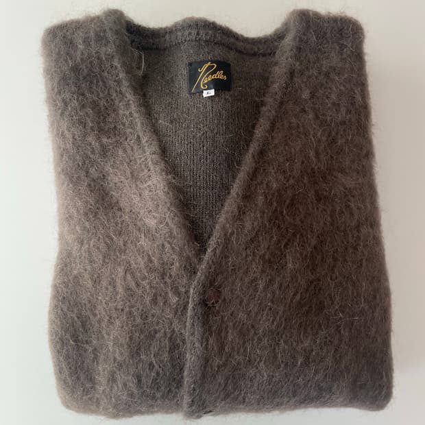 니들스 모헤어 가디건 L