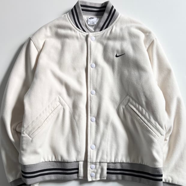 Nike 나이키 아이보리 울 스타디움 자켓