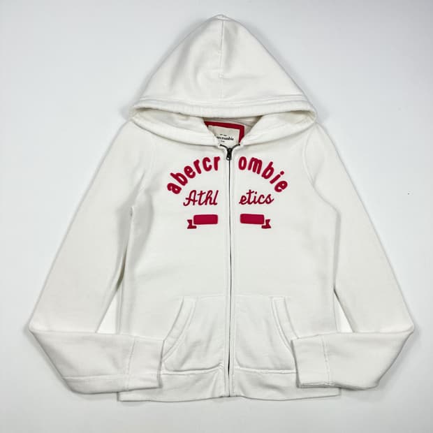 아베크롬비 y2k 오리지널 슬림핏 후드집업 화이트 걸즈XL