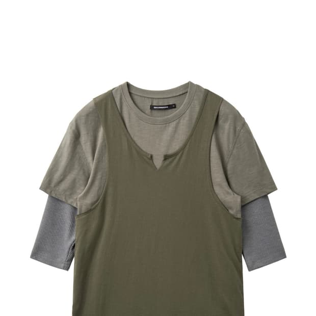 Triple Layered Tee Olive