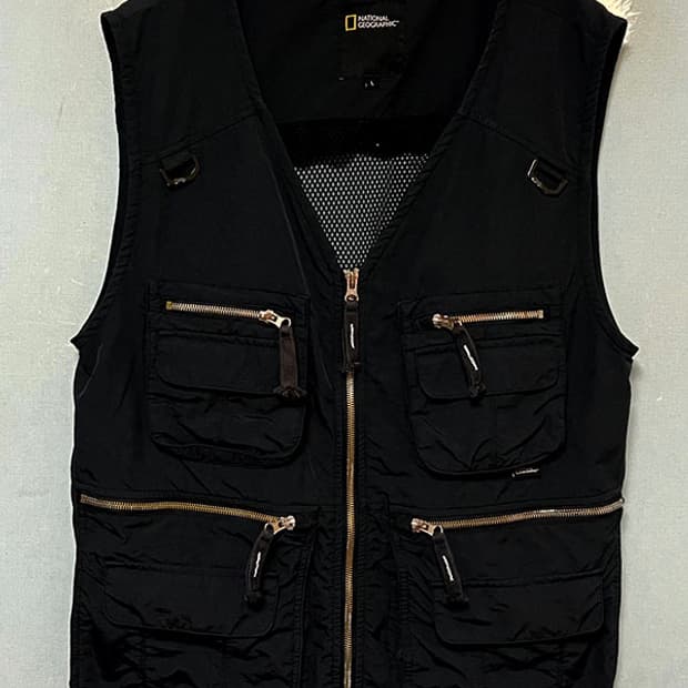 내셔널지오그래픽 테니아 BACK 메쉬 블랙 매쉬 남자 여름조끼 L 100