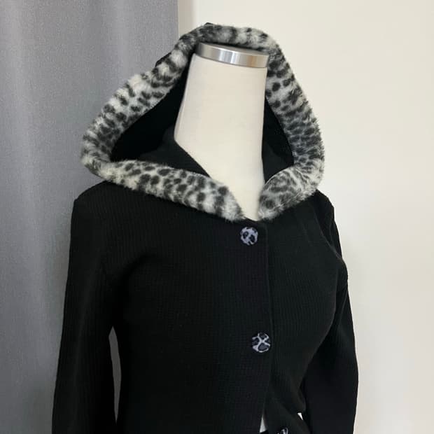 Leopard Long Zip-Up Hoodie