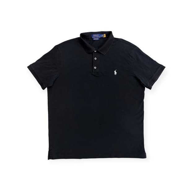 폴로 랄프로렌 신형 QR 블랙 반팔 카라 티서츠 L