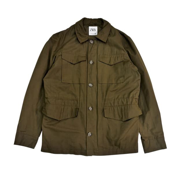 자라 카키 클래식 야상 자켓