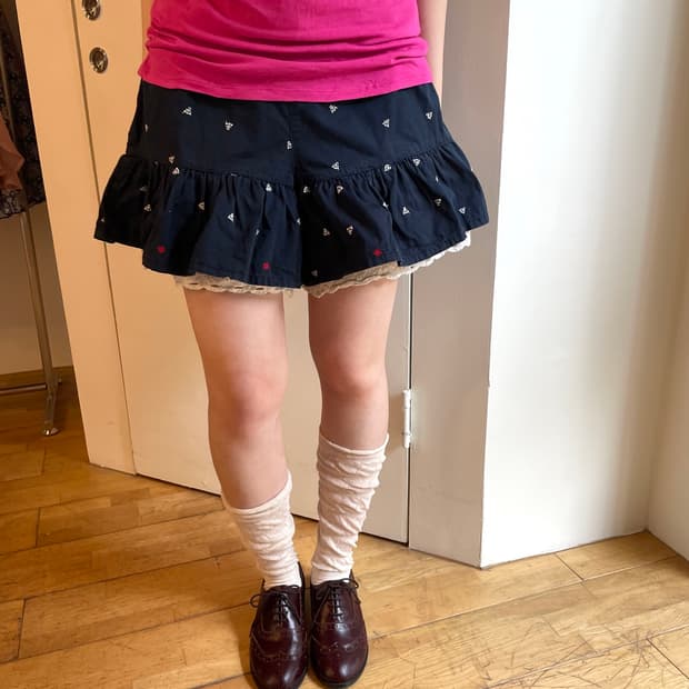 Layered marine skirt pants