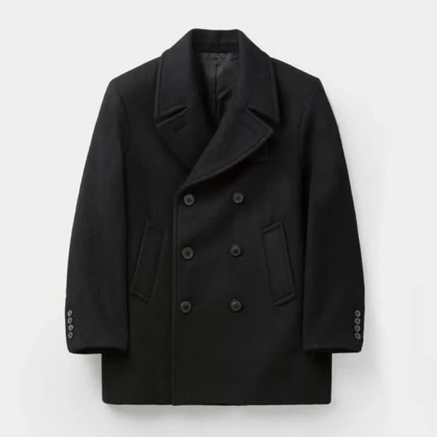 [XL] 쿠어 버진 울 피코트 블랙