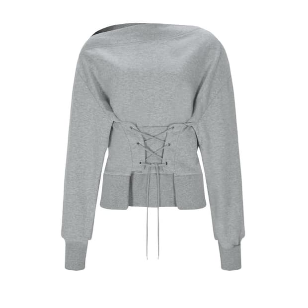 보헤미안서울 corset sweatshirts, 그레이