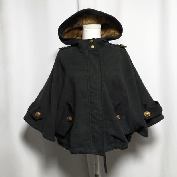 빈티지 망토 판쵸케이프코트 달천 그런지페어리 긱시크 히메로맨틱갸루 핀터깔