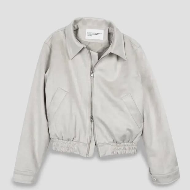 플레이스 스튜디오 투웨이 블루종 스웨이드 밴딩 점퍼 자켓 [아이보리]