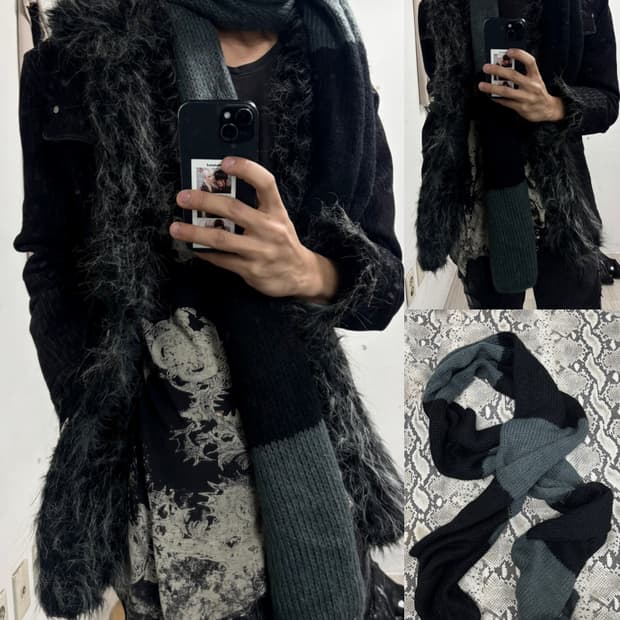 1.Stripe Knit Scarf 2.8