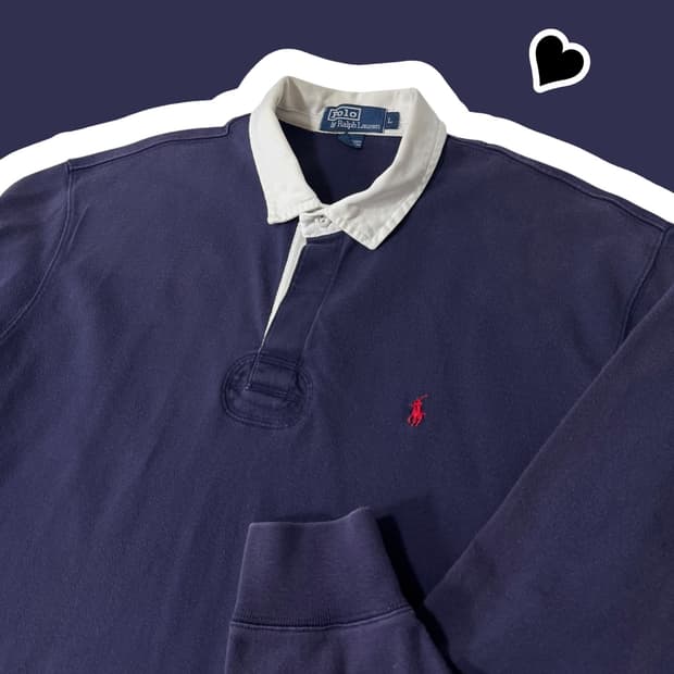 폴로 랄프로렌 네이비 럭비티셔츠