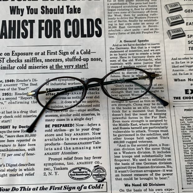 731 데드스탁 뿔테 미니멀 포멀 라운드 오벌 블랙 빈티지안경 픽키안경