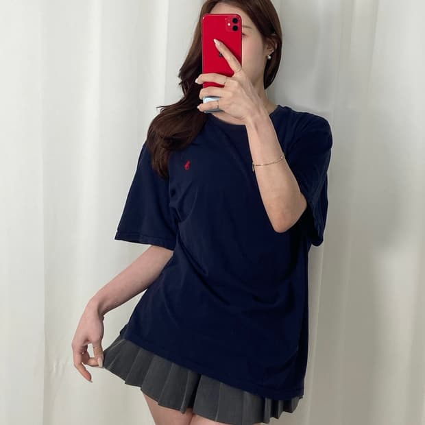 폴로 네이비 라운드 티
