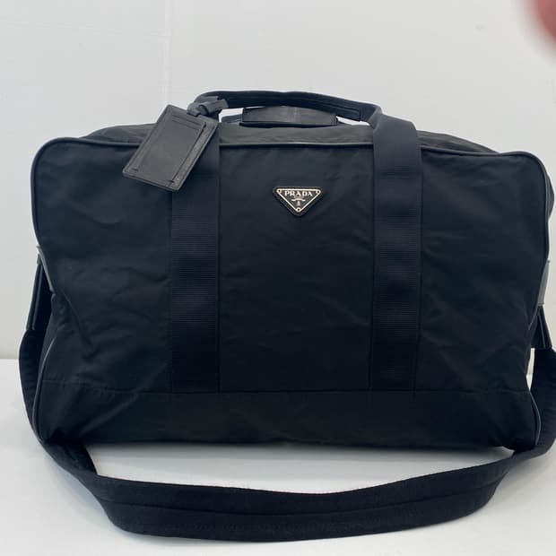 프라다 테수토 나일론 사피아노 보스턴백