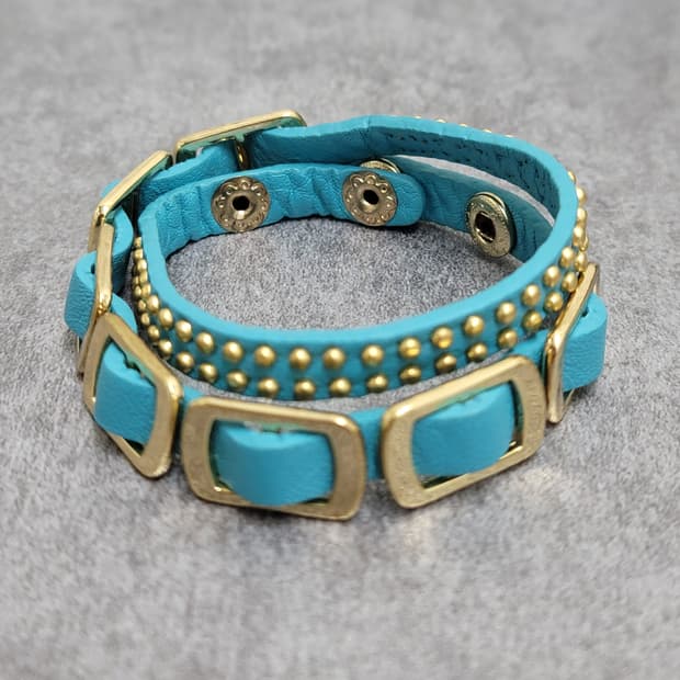 stud leather bracelet