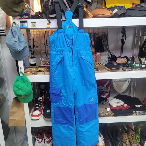 Adidas 아디다스 스키/보드 멜빵 바지 블루