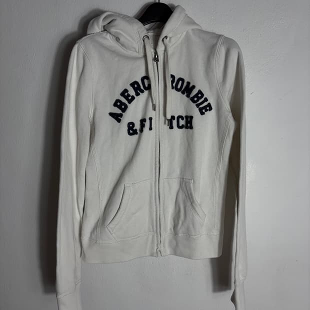 아베크롬비 스펠아웃 화이트 후드집업(S)
