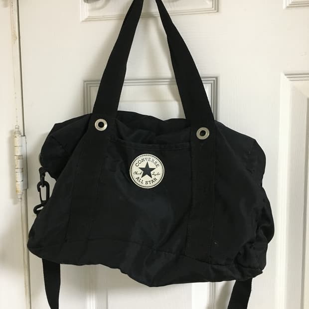 캔버스 블랙 크로스백