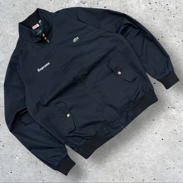 [L] 슈프림 라코스테 바라쿠타 G-9 블랙 블루종 자켓 B583
