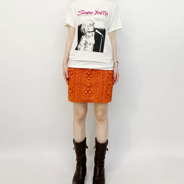 I.S 이세이 미야케 니트 스커트