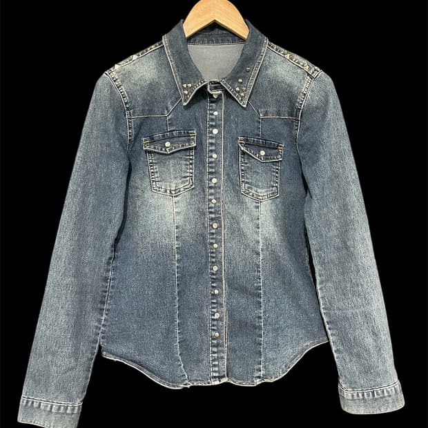 Vintage stud 청자켓