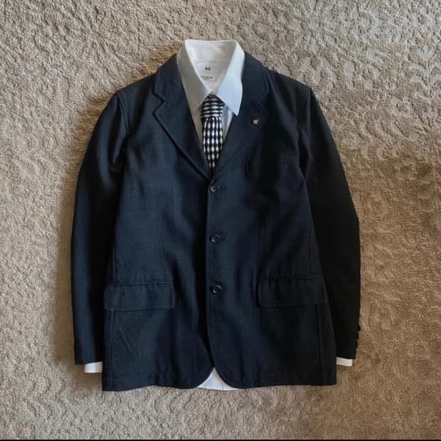 꼼데가르송 옴므 듀스 아가일 타이