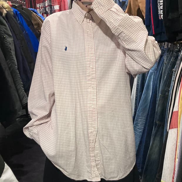 [IM]폴로 랄프로렌 그래프 체크 셔츠 레드 블랙