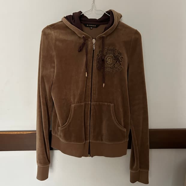 에고이스트 벨벳 후드집업 