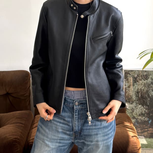 싱글 라이더 레더 자켓