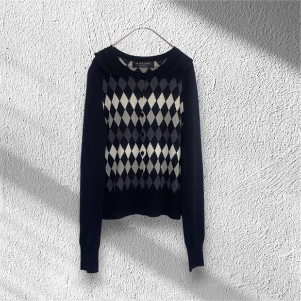 폴 스미스 블랙라벨 아가일 가디건